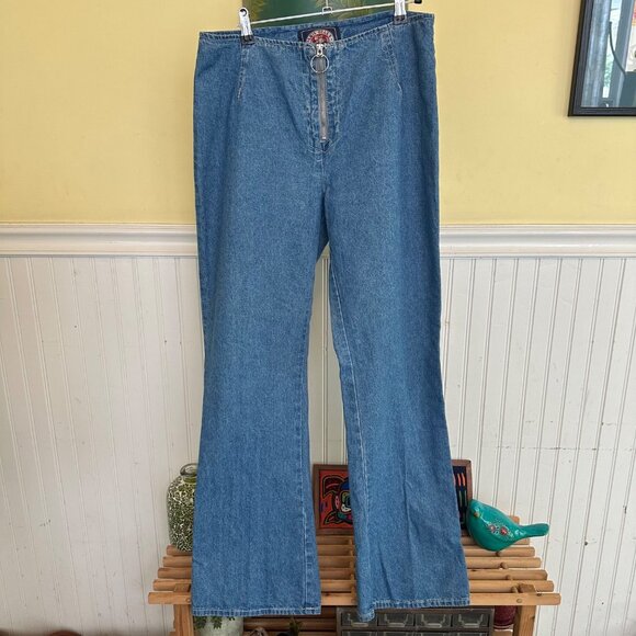 Paris Blues Vintage Y2K 2000s low-Waisted Denim Jeans With Flared Leg Size 13 - Picture 1 of 8